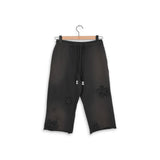 Nahmias Flower Patch Long Sweatshort - Aged Black