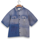 Paly loVE S/S Herringbone Work Shirt - Navy
