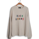Nahmias Kick Rocks Varsity LS Tee - Egg White