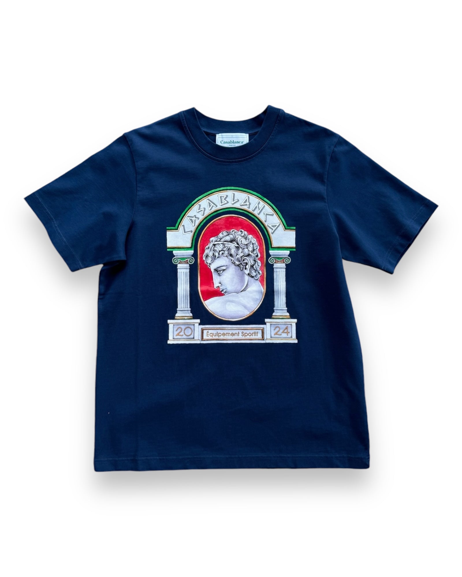 Casablanca La Madaille Printed T-Shirt - Navy