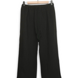 Commas Wide Leg Linen Trouser - Black