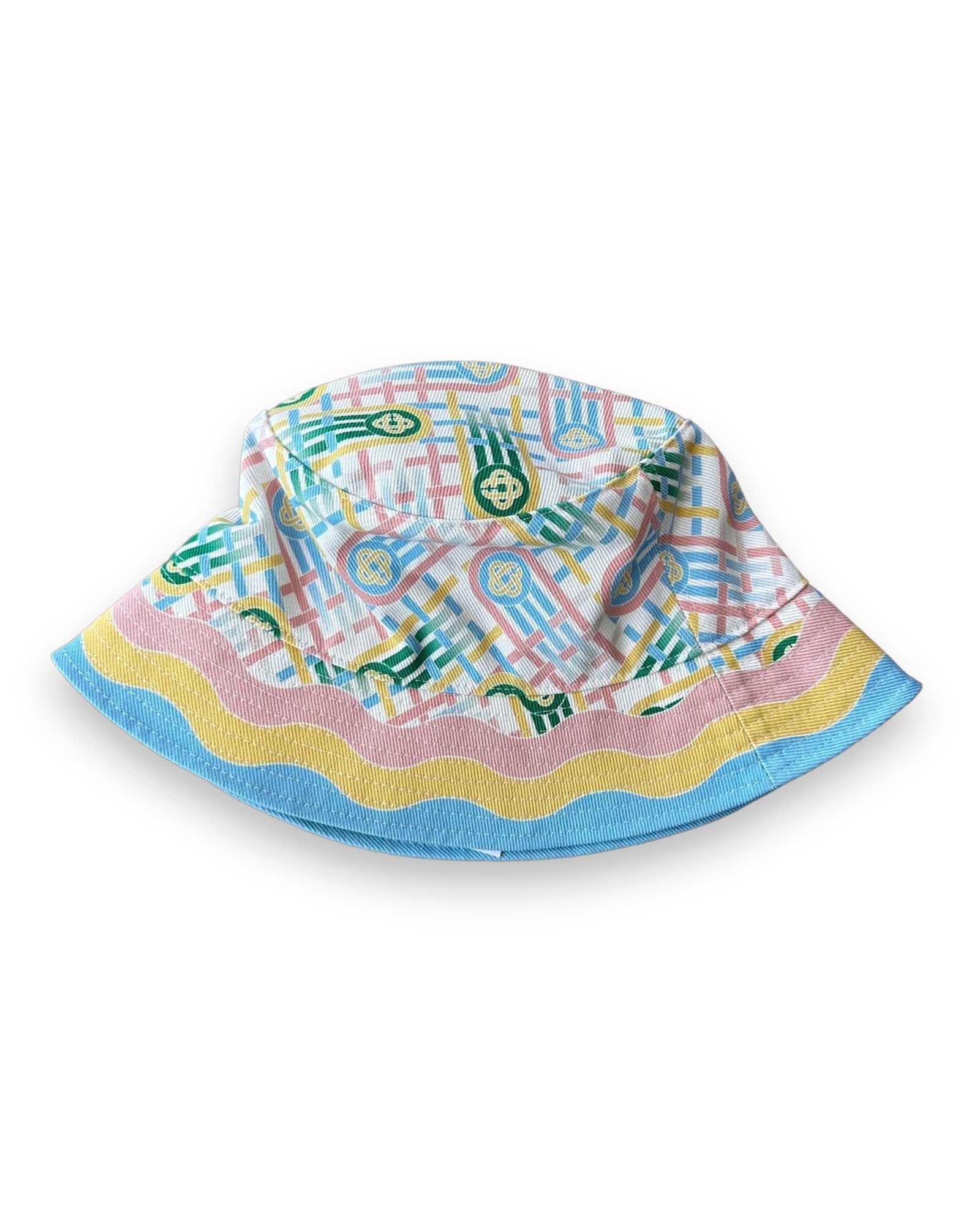 Casablanca Printed Denim Bucket Hat - Ping Pong Print