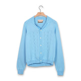 Marni Pointelle Techno Cardigan - Powder Blue
