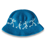 Kidsuper Running Guys Crochet Hat - Blue