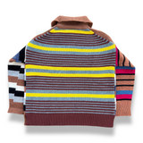 Waste Yarn Project Lucy Button Down Collar Sweater - Multicolor