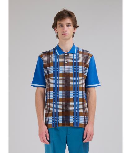 Marni Polo Neck Check Shirt Cigar