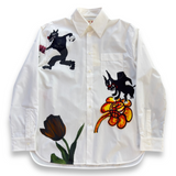 Marni Wolfs & Tulip Poplin Printed Shirt - Lily White