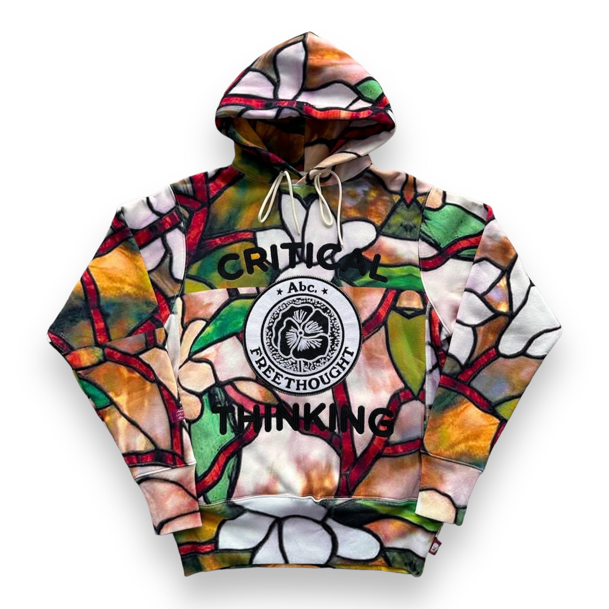 Abc. Critical Thinking Hoodie - Stained Glass Print