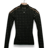 Amiri Women's MA Quad Flocked Top - Black