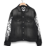 Warren Lotas Reaper Denim Trucker Jacket - Faded Black