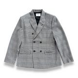 Midnight Rodeo Double Breasted Jacket - Grey Houndstooth