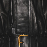 Willy Chavarria OS Hustler's Leather Jacket - Black