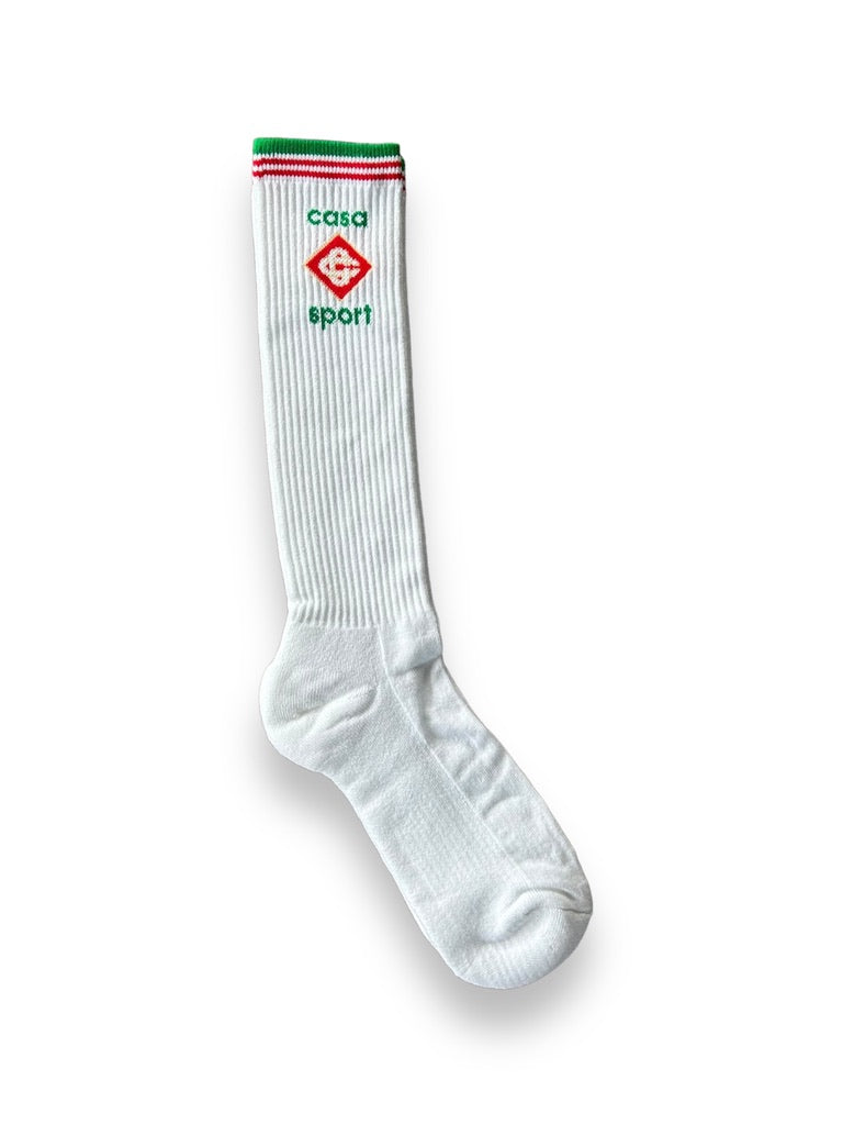 Casablanca Casa Sport Stripe Sock - White