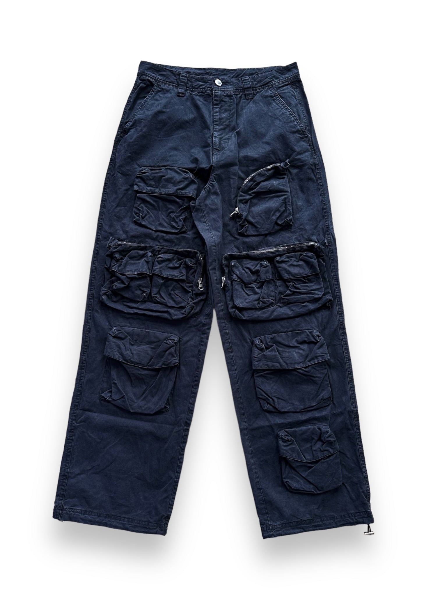 Boiler Room Garment Dye Block Cargo Pant Washed Black