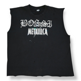 BOSSI Rhinestone T-Shirt - Metallica Cutoff / Large
