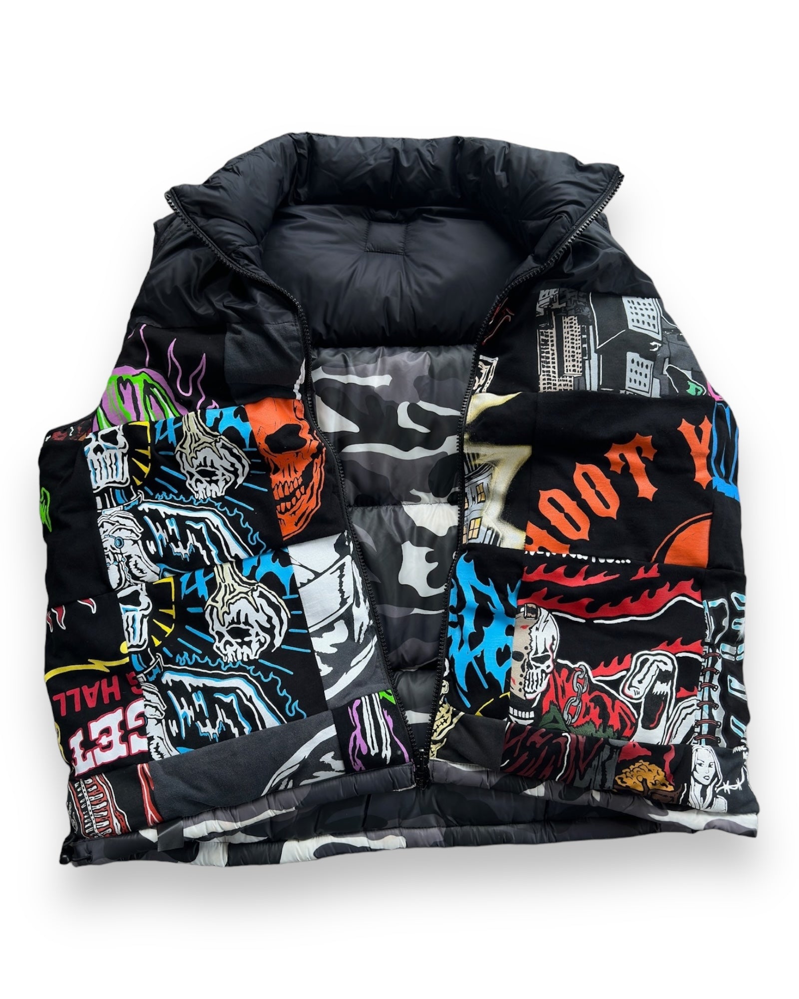 Warren Lotas Reversible Puffer Vest - Urban Camo