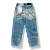 Nahmias Moto Patch Jeans - Light Wash