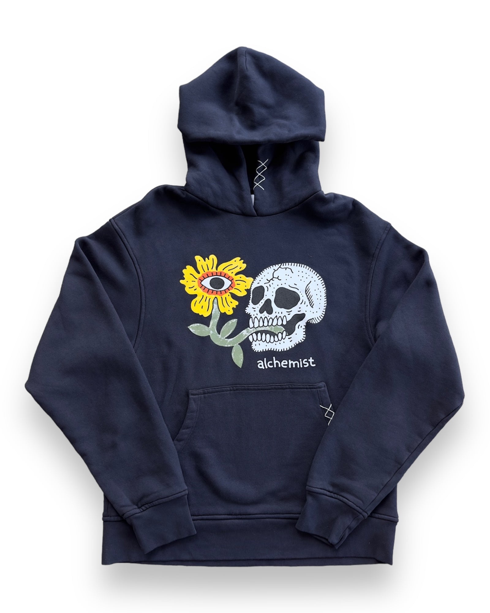 Alchemist Floral Skull Hoodie 2 - Black