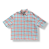 Nahmias Plaid Cropped S/S Shirt - Cherry Plaid
