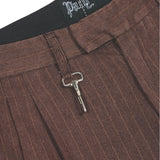 Paly Pleated Dress Short - Brown