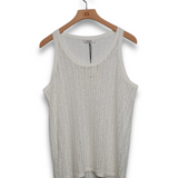 Commas Pointelle Knit Tank - White