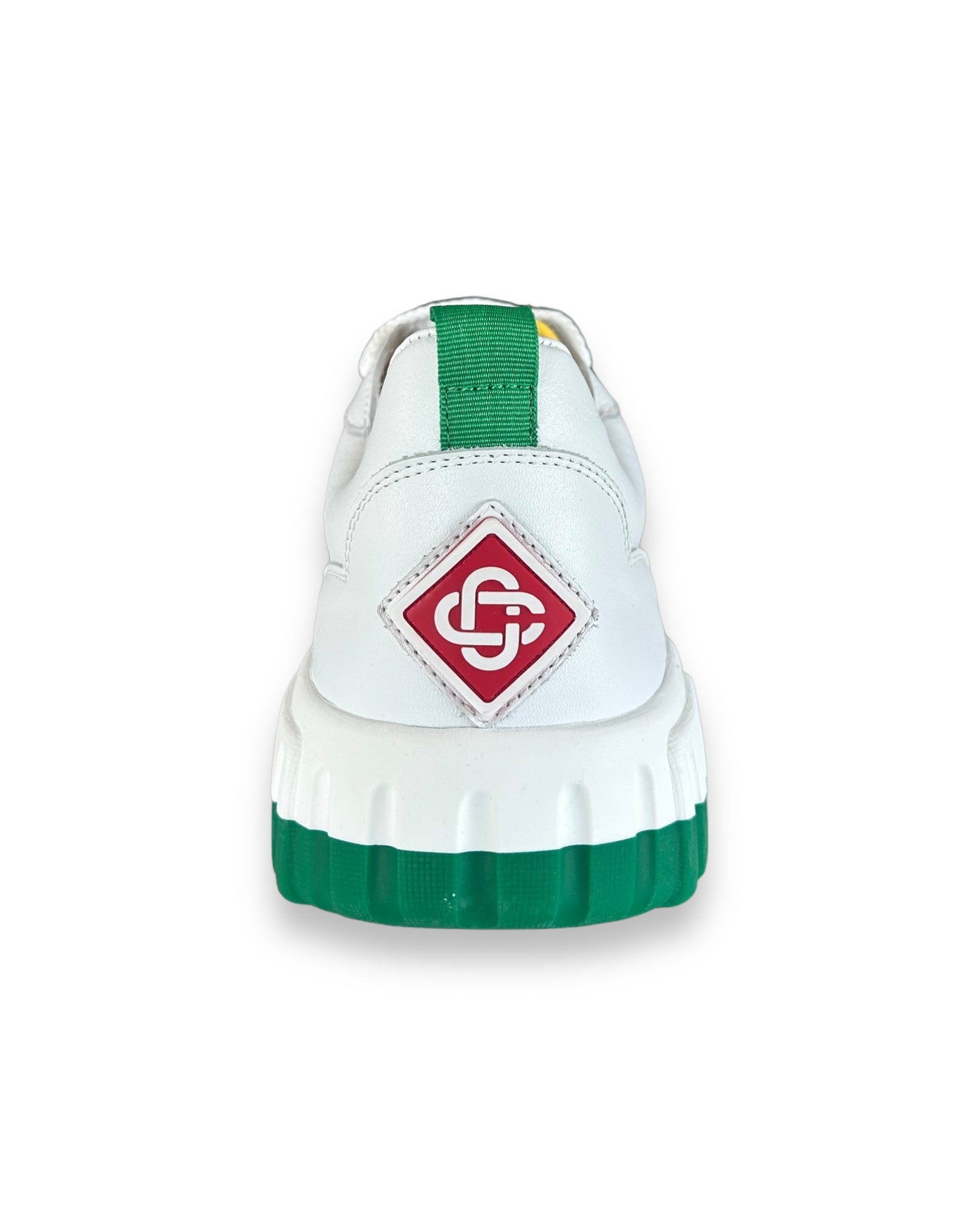 Casablanca Leather Court Sneaker - White/Green