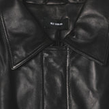 Willy Chavarria OS Hustler's Leather Jacket - Black