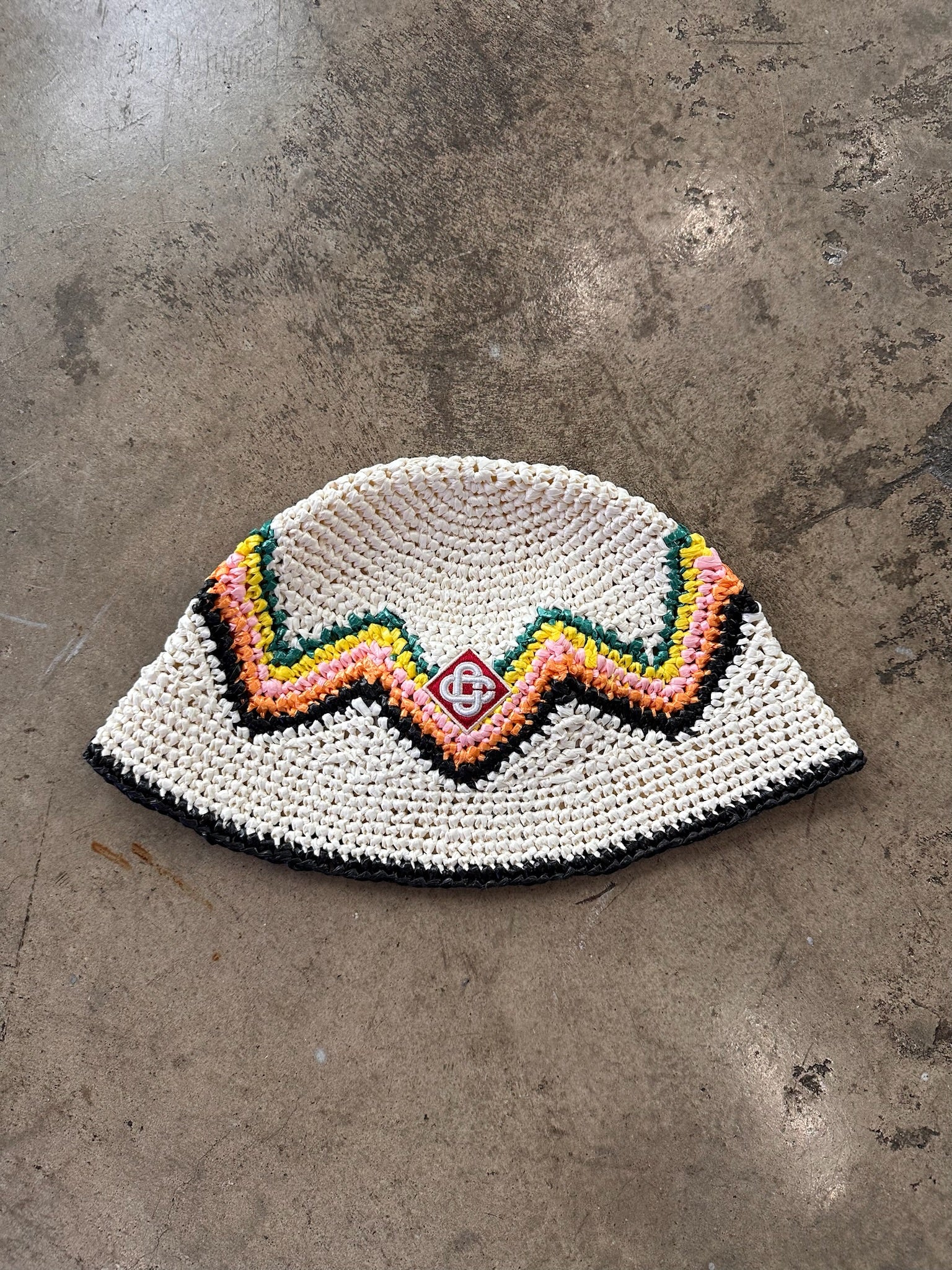 Casablanca Raffia Crochet Hat - White/Multi – As You Are ATX
