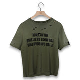 Strike Oil Sitting On My Face Tee - Army Green