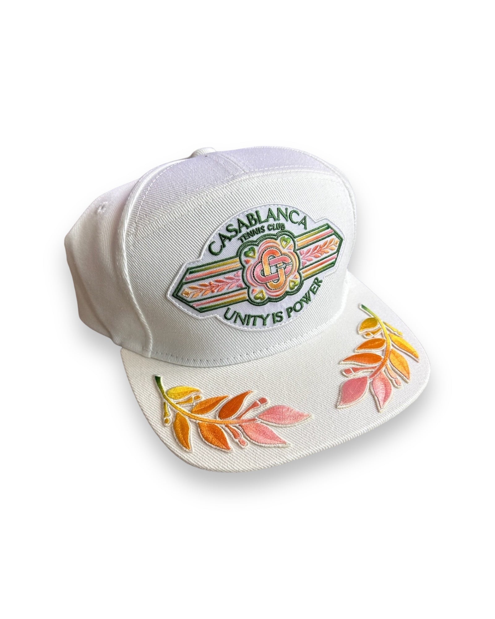 Casablanca Unity Is Power Gradient Embroidered Cap - White