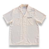 Midnight Rodeo Striped Camp Collar Shirt - Cream