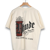 Rhude Fumar 91 Tee - Vintage White / Black / Red
