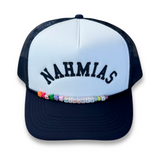 Nahmias Friendship Trucker Hat - Blue Ocean/Black Stripe