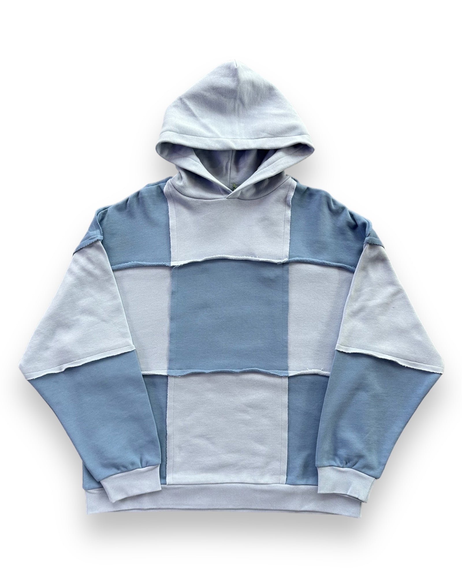 Flaneur Cut and Sew Hoodie Blue