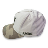 Amiri MA Outline Camo Canvas Hat - Alabaster