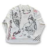 Saint Mxxxxxx L/S Drawing Tee - White ( One Size )