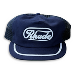 Rhude Patch Trucker Hat - Navy/White