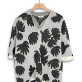 Commas Palm Jacquard Polo - White