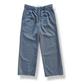 Nahmias Pinstripe Pleated Trousers - Grey Stripe
