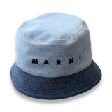 Marni Gradient Bleach Denim Bucket Hat