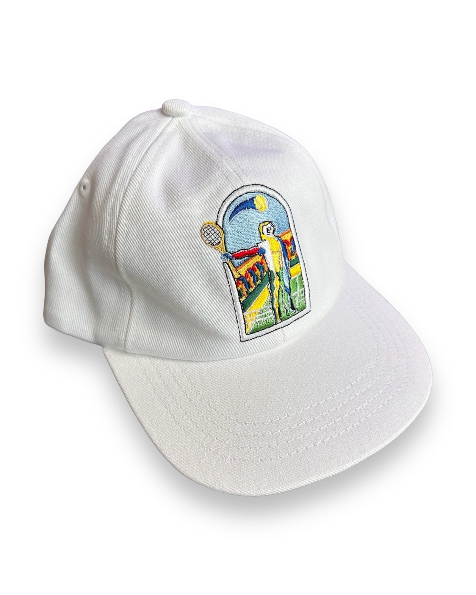 Casablanca Le Jeu Colore Embroidered Cap - White