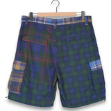 Warren Lotas Hybrid-Plaid Nylon Cargo Shorts