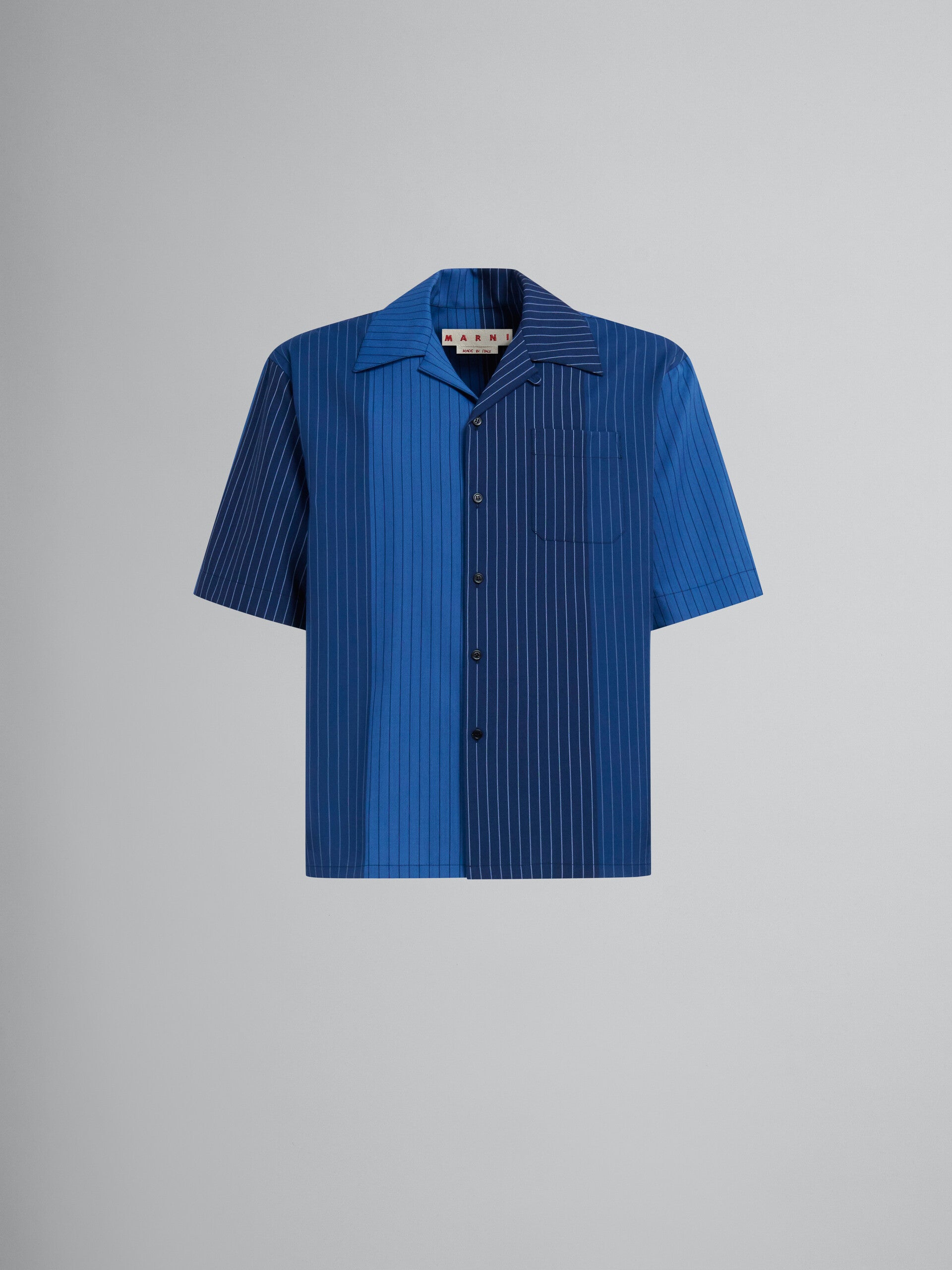 Marni Striped Bowling Shirt Navy