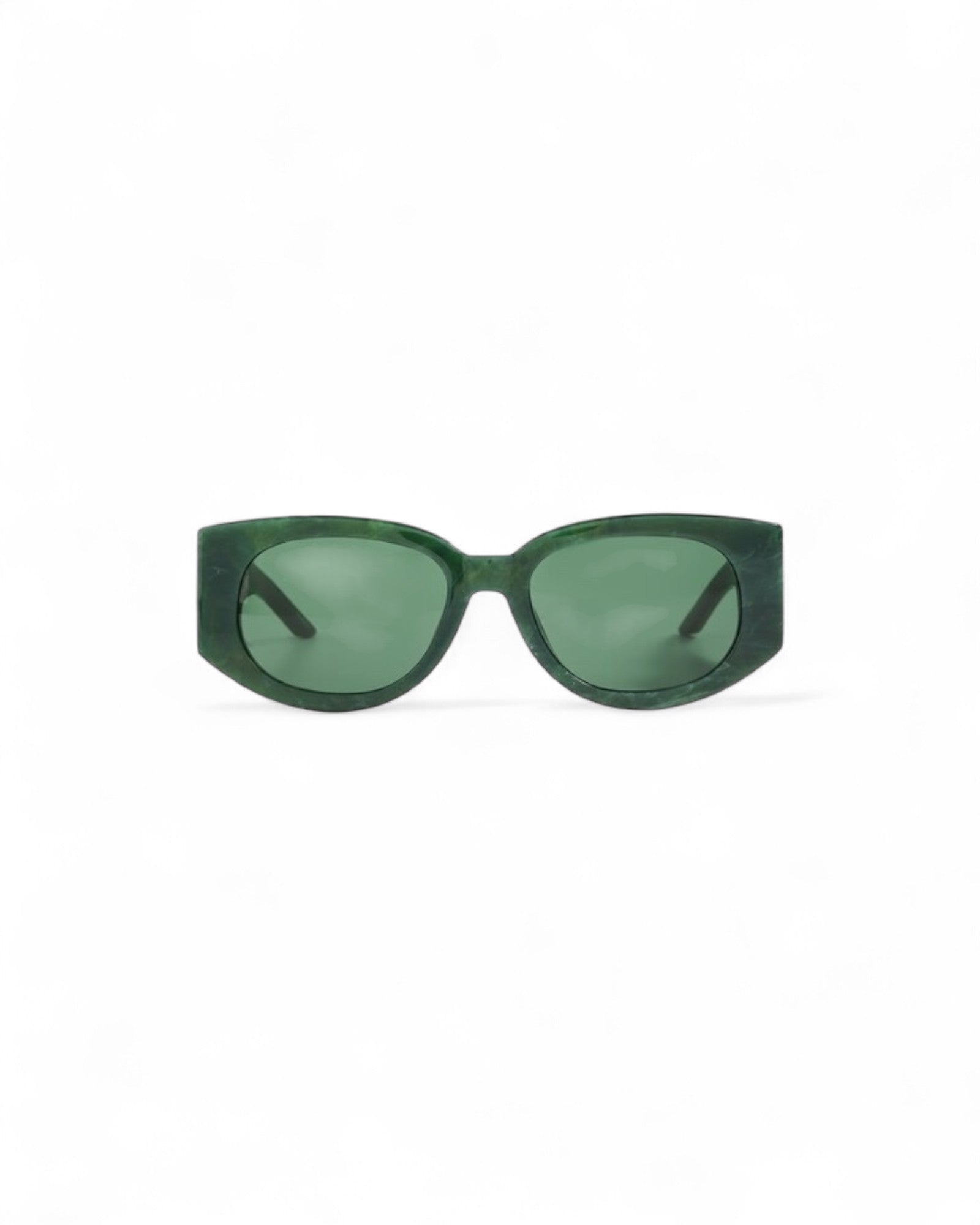Casablanca Oval Wave Sunglasses - Green/Marble Gold/Dark Green