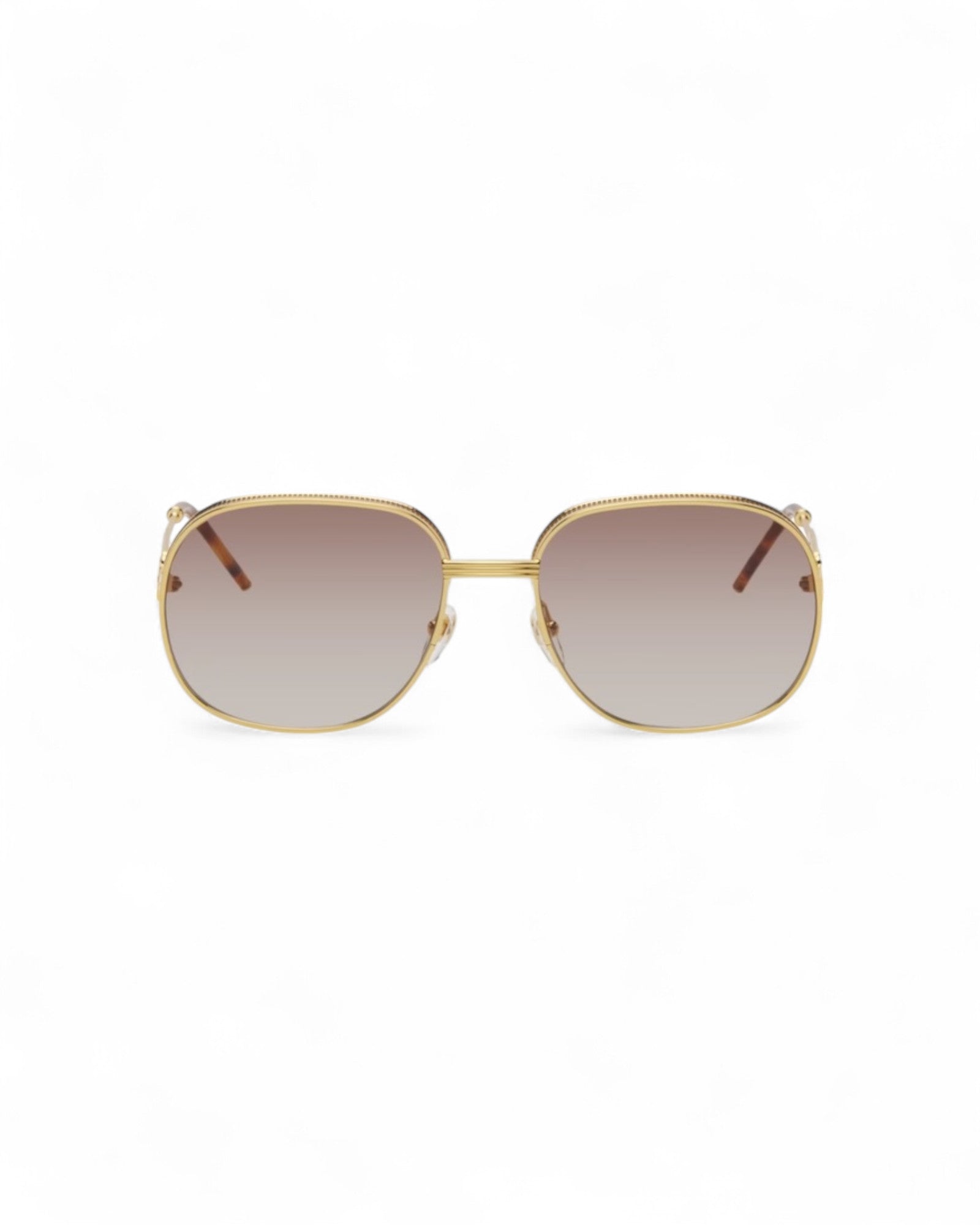 Casablanca Square Metal Sunglassses with Gradient Lens - Gold/Silver/T-Shell/Red/Brown