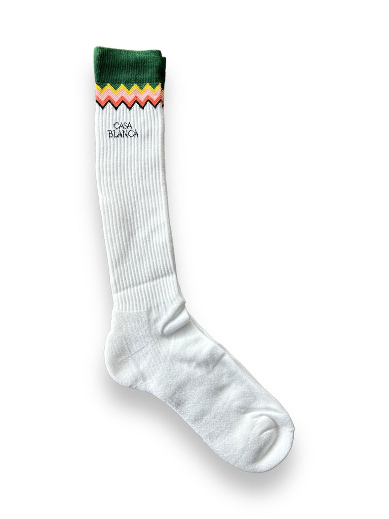 Casablanca Casa Zig Zag Sock - White