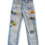 Amiri Statin Patch Straight Jean - Perfect Antique Indigo
