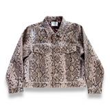 Midnight Rodeo MR Leather Trucker Jacket - Snakeskin