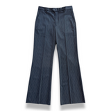 Midnight Rodeo Flared Tailored Trousers - Black Pinstripe