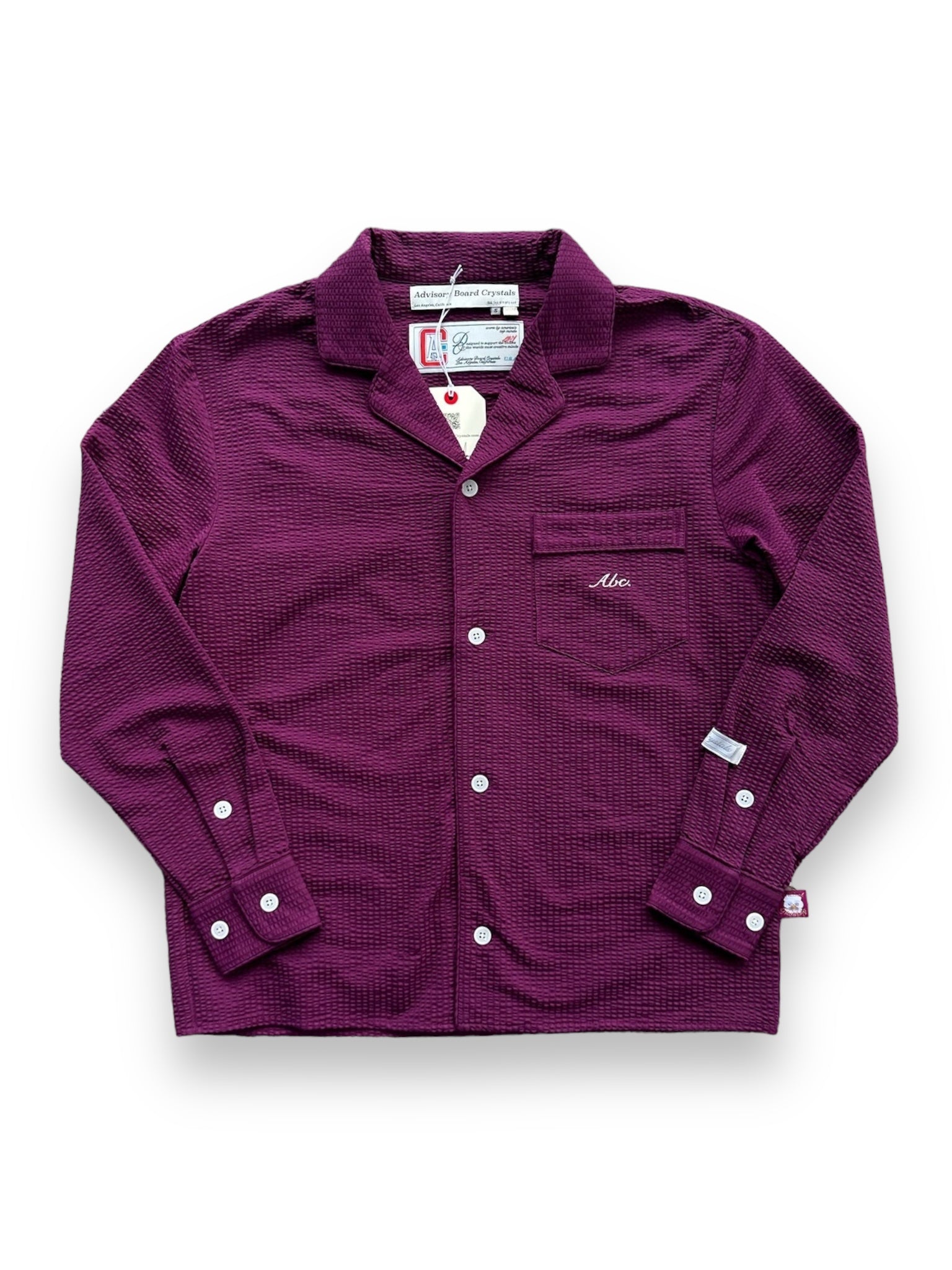 Abc. Malibu Dinner High Guaze Wave Strip L/S Shirt - Purple